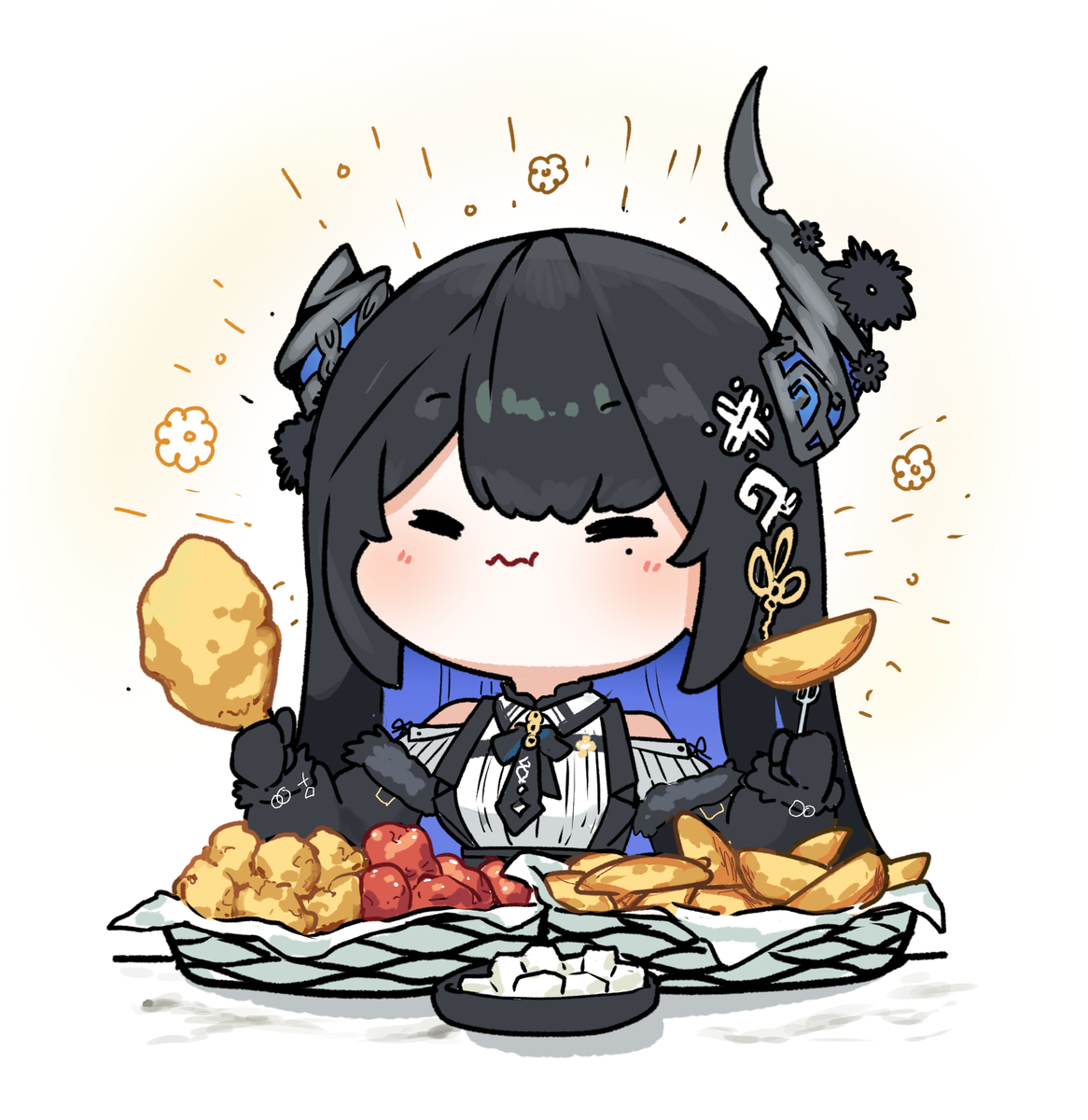 This is a pixiv picture whose title is chicken!!!.