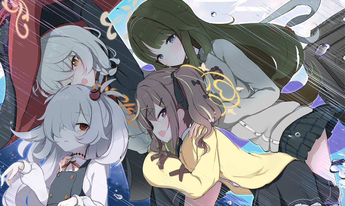 This is a pixiv picture whose title is 急な大雨⛈️.
