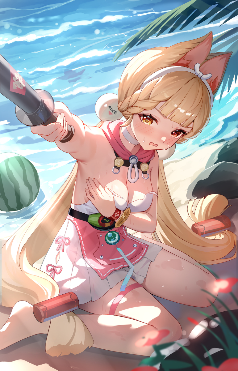 This is a pixiv picture whose title is 兔兔.