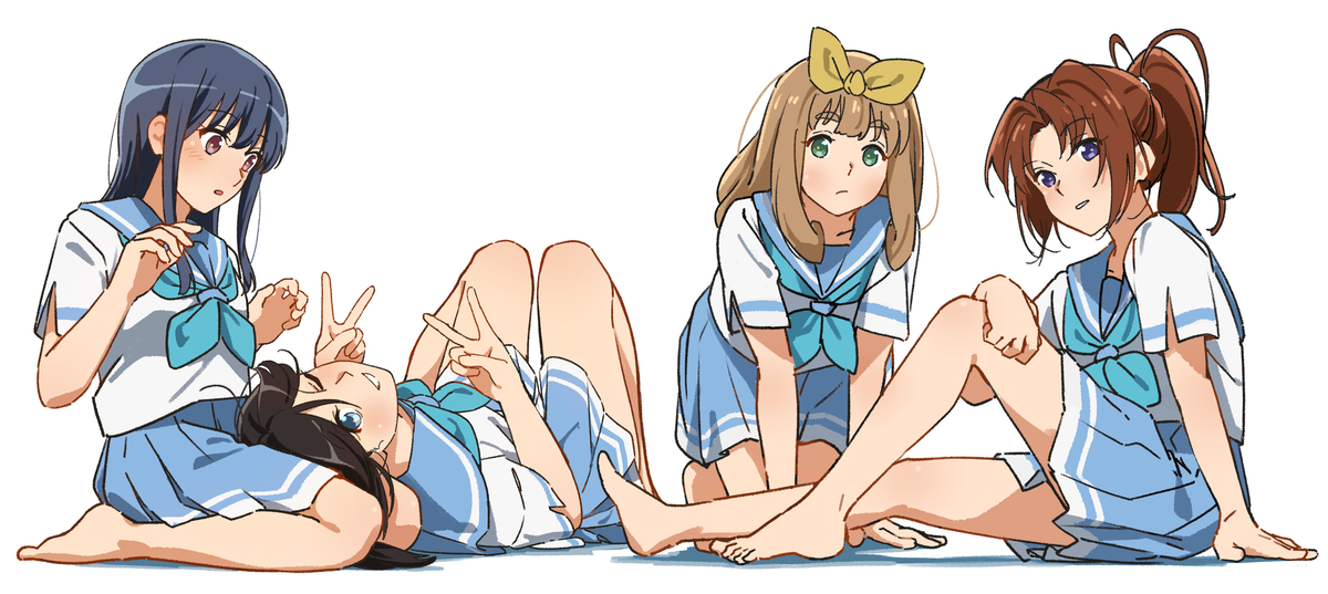 This is a pixiv picture whose title is 南中カルテット.
