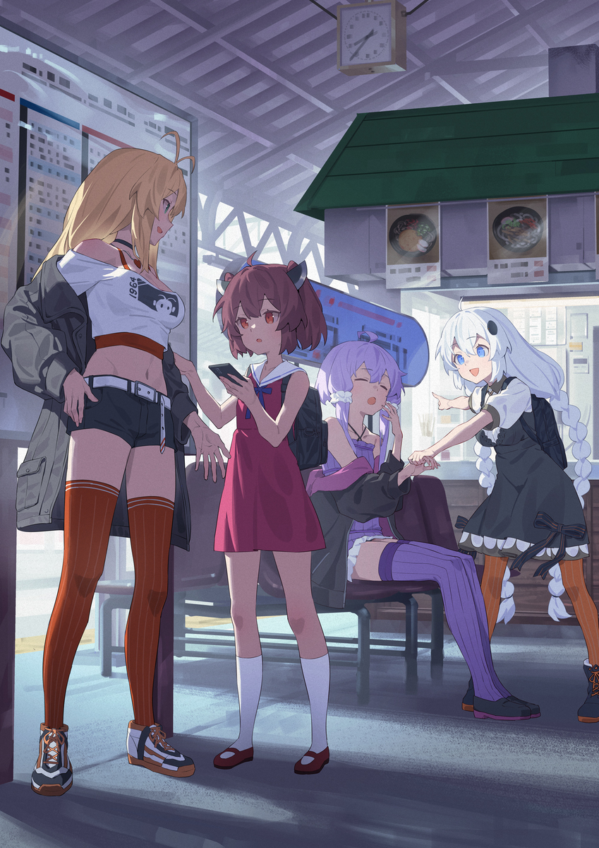This is a pixiv picture whose title is おでかけ4人.