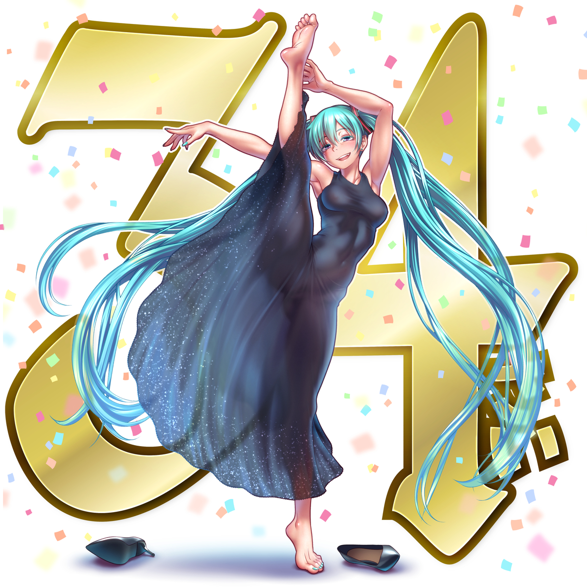 This is a pixiv picture whose title is みくさんじゅうよんさい.