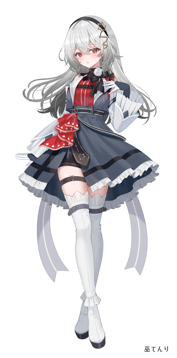 This is a pixiv picture whose title is 巫てんり/新衣装キービジュアル.