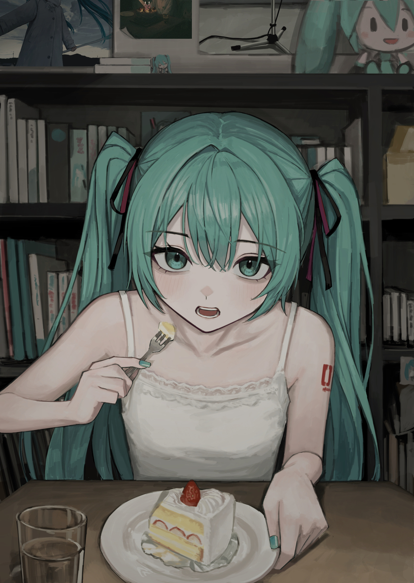 This is a pixiv picture whose title is 🍰.