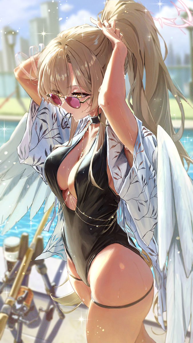 This is a pixiv picture whose title is 水着ナギサ.