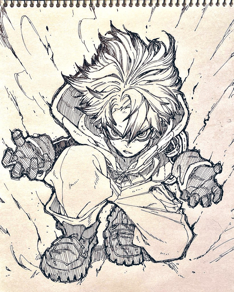 This is a pixiv picture whose title is ガチアクタ　ルド.