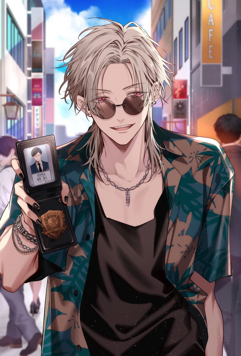 This is a pixiv picture whose title is 警察官【姫野龍士】.