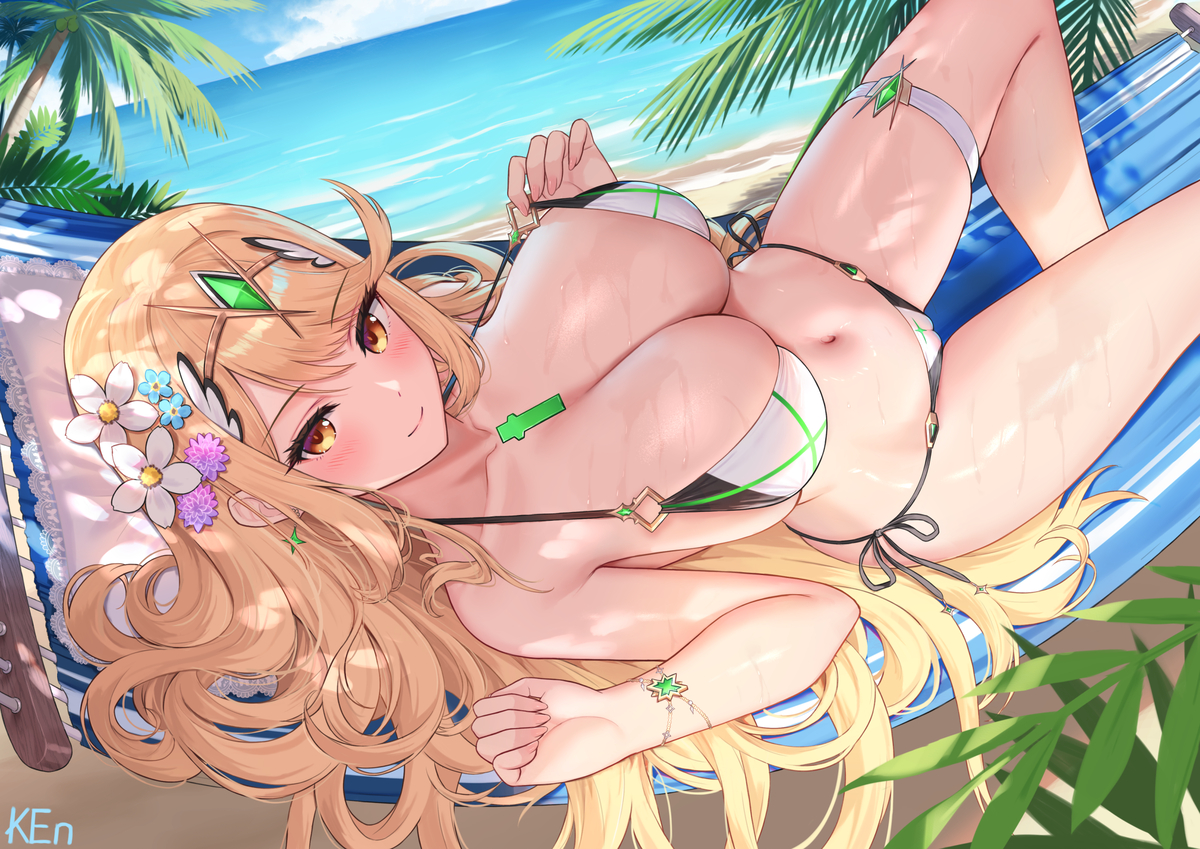 This is a pixiv picture whose title is 水着ヒカリ.