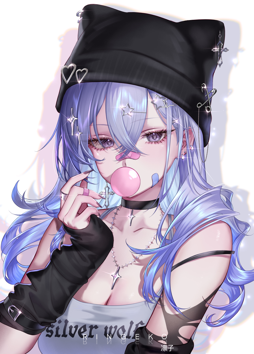 This is a pixiv picture whose title is Silver Wolf.