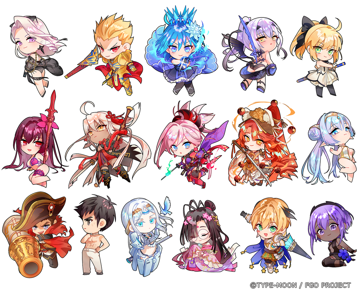 This is a pixiv picture whose title is FGO10周年　最終再臨SDキャラ.