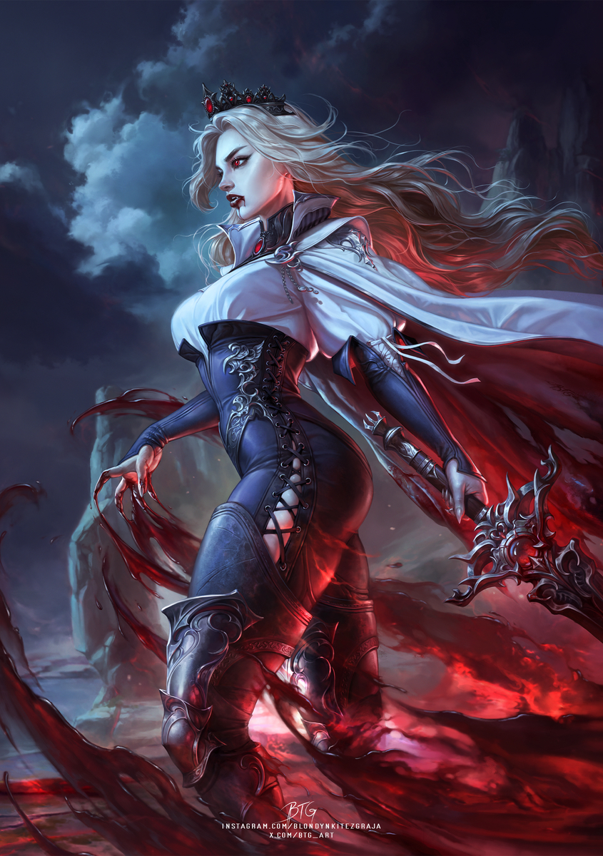 This is a pixiv picture whose title is Vampire Queen.