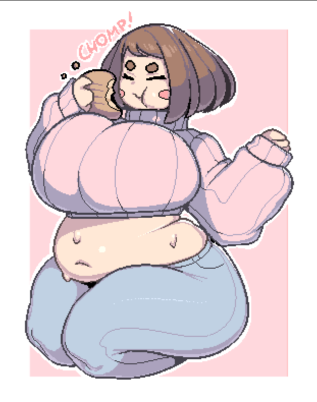 This is a pixiv picture whose title is Ochaco bread.