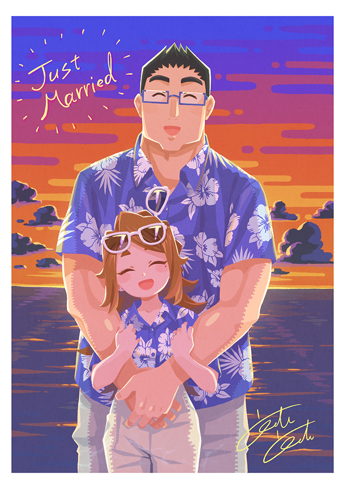 This is a pixiv picture whose title is 恋人以上友人未満.