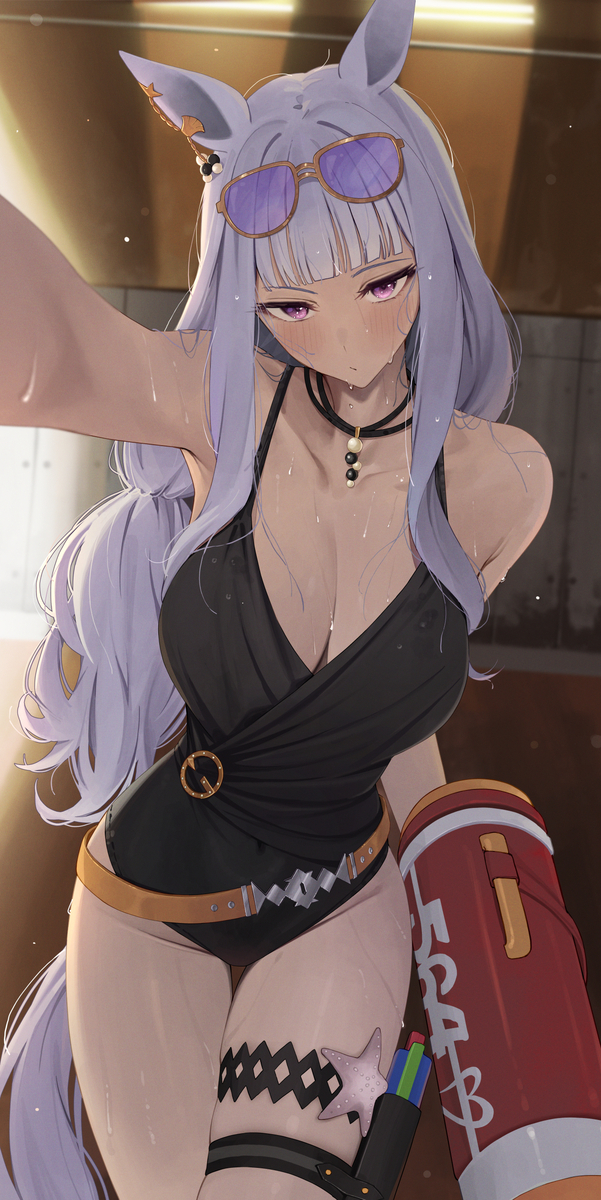 This is a pixiv picture whose title is 汗だくゴルシちゃん.