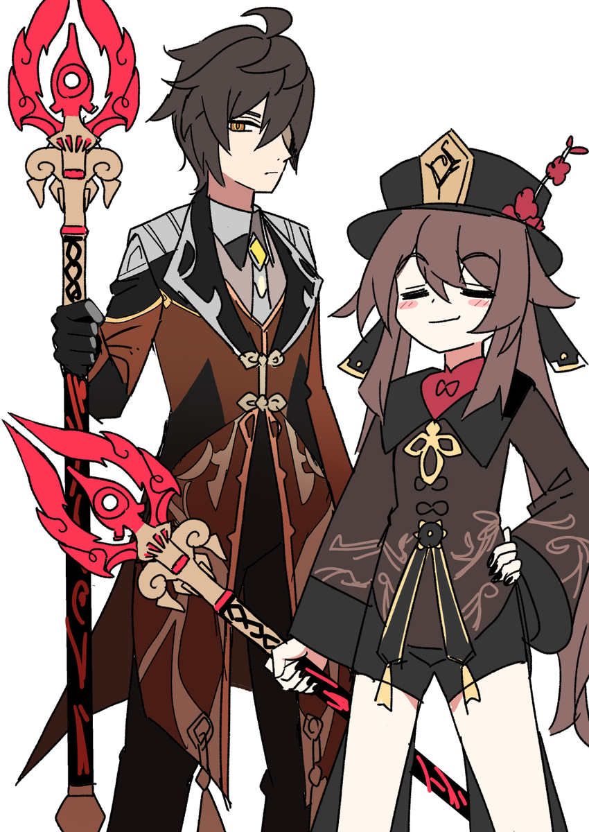 This is a pixiv picture whose title is 2本の護摩の杖.