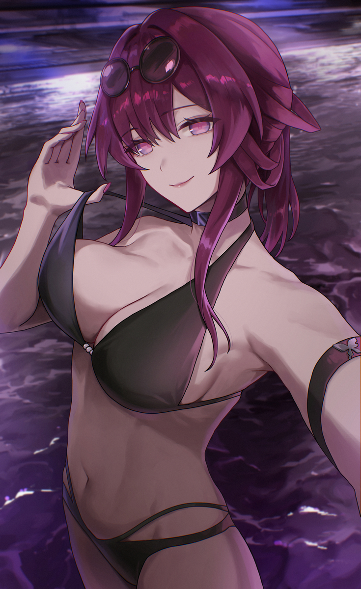 This is a pixiv picture whose title is 水着カフカ.