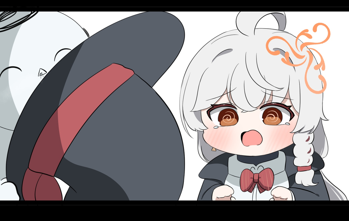 This is a pixiv picture whose title is 모자 냄새 맡기.