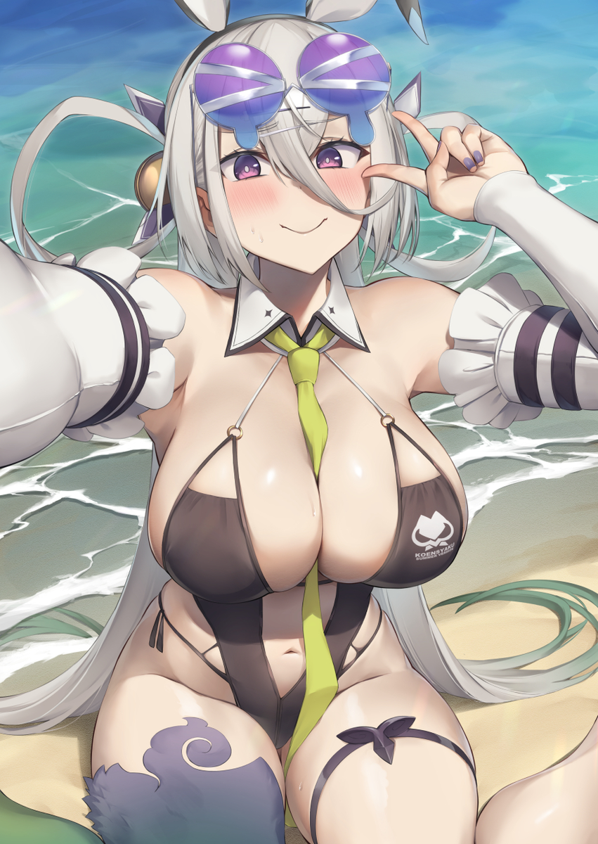 This is a pixiv picture whose title is 水着呼延灼.
