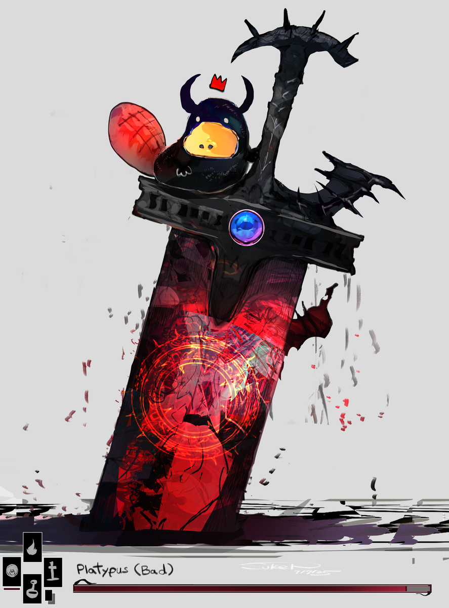 This is a pixiv picture whose title is 魔王なカモノハシ.