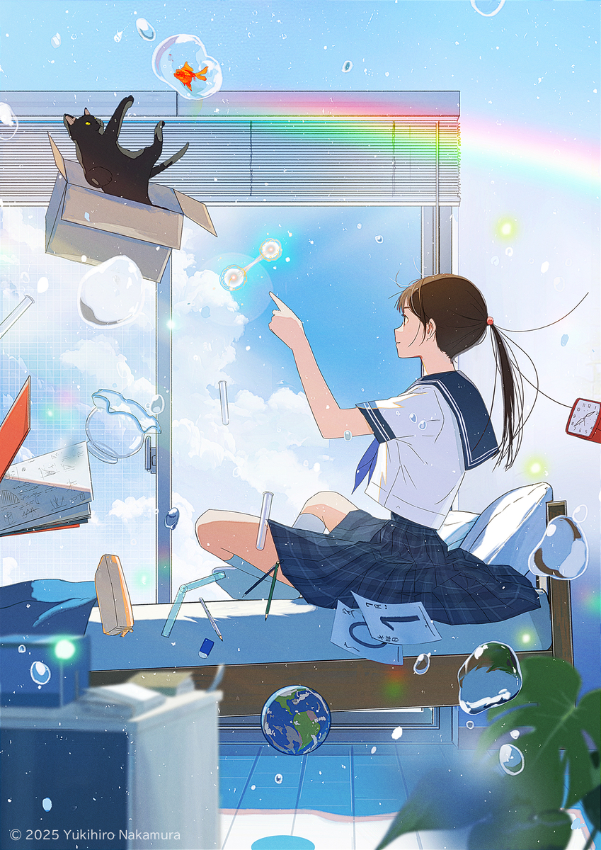 This is a pixiv picture whose title is 理化学研究所 科学講演会2025 フライヤー/ポスター用イラスト.