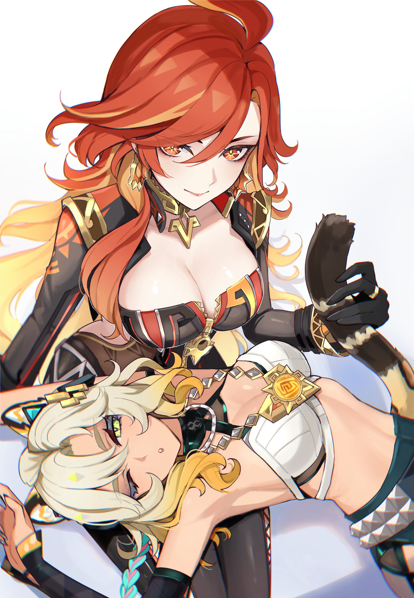 This is a pixiv picture whose title is マーヴィカとシロネン.
