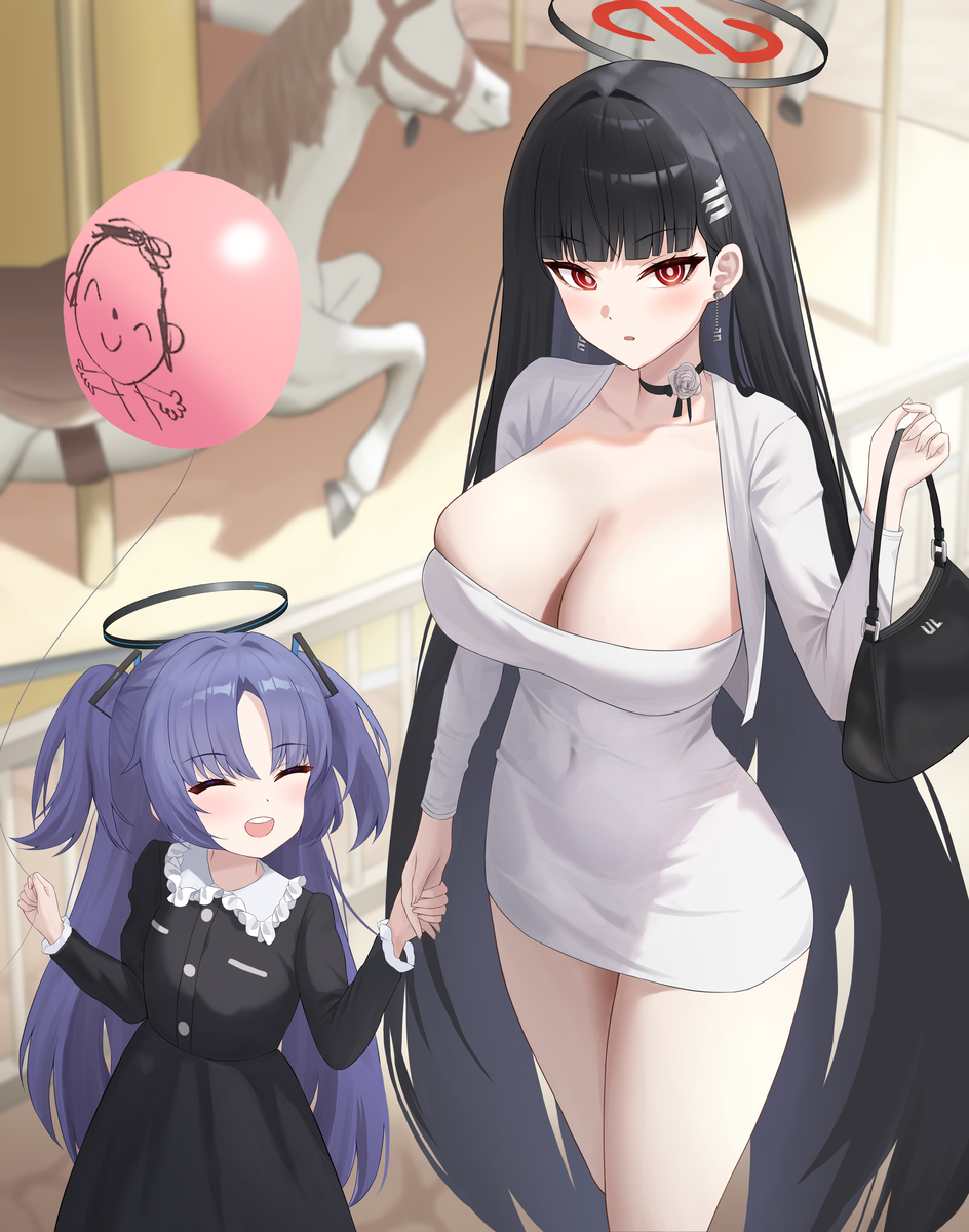 This is a pixiv picture whose title is ママリオとユウカ.