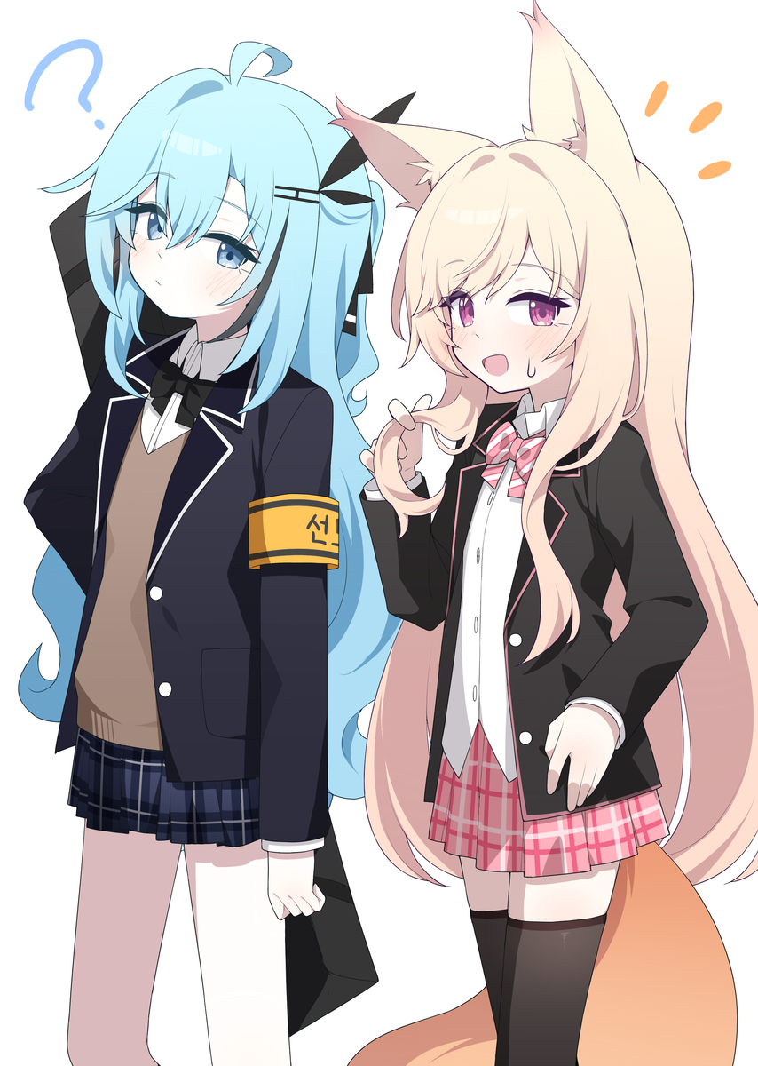 This is a pixiv picture whose title is friends & my OC.