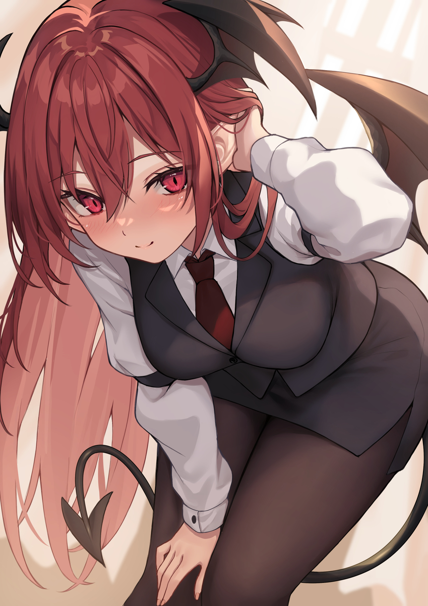 This is a pixiv picture whose title is タイトスカート小悪魔さん.