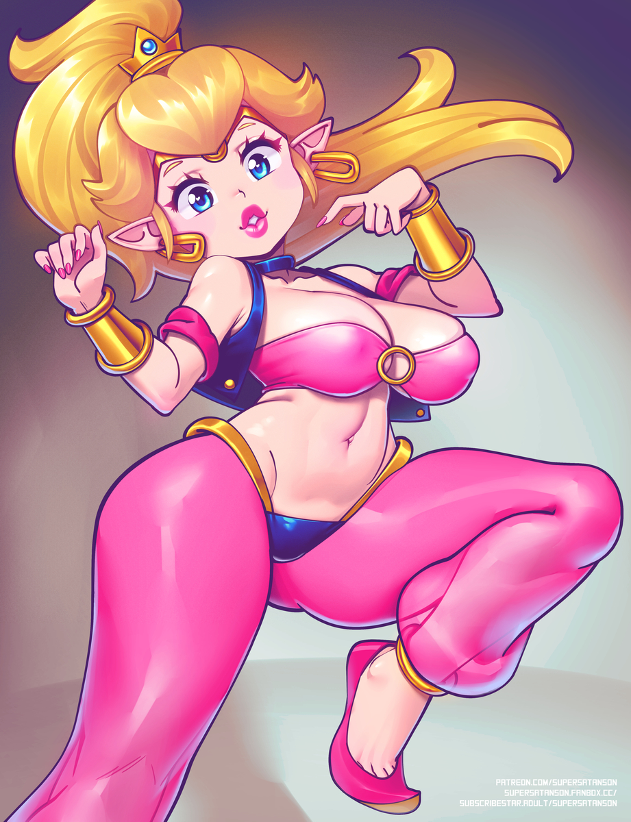 This is a pixiv picture whose title is Half Genie Peach.
