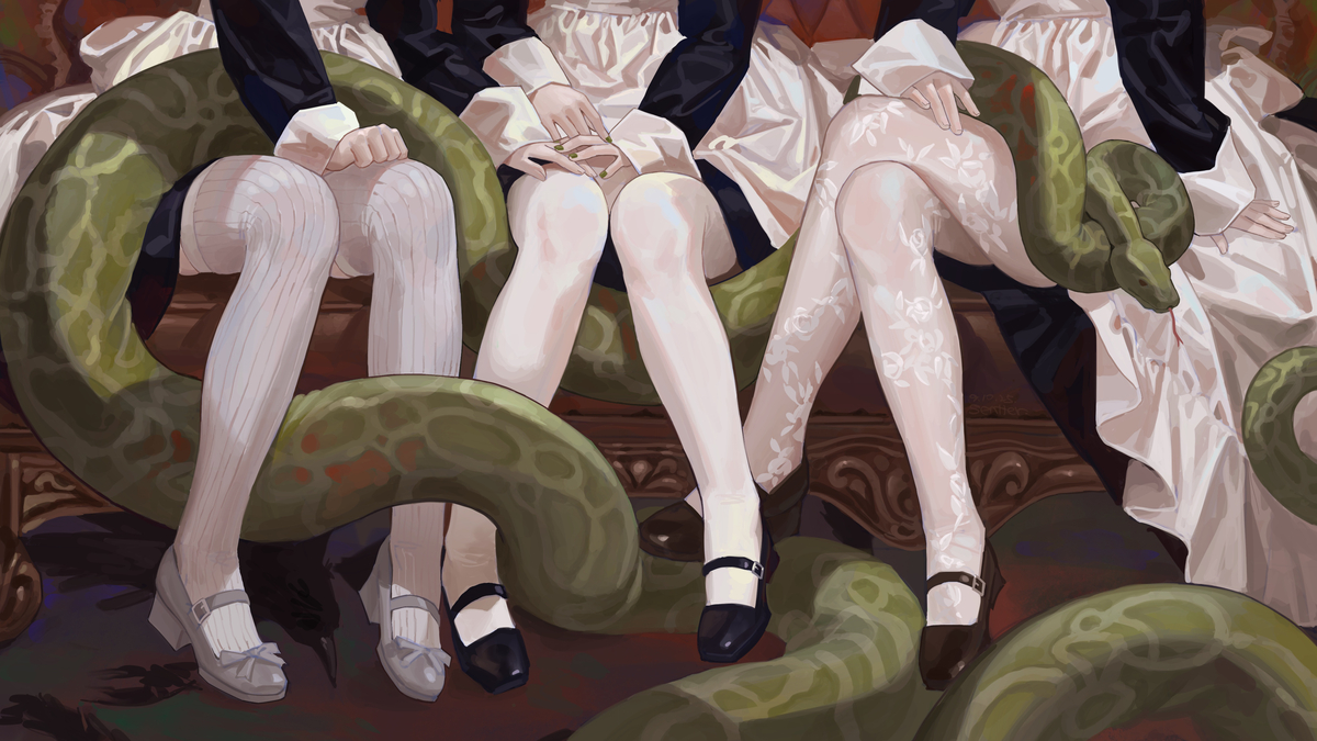 This is a pixiv picture whose title is 危険.