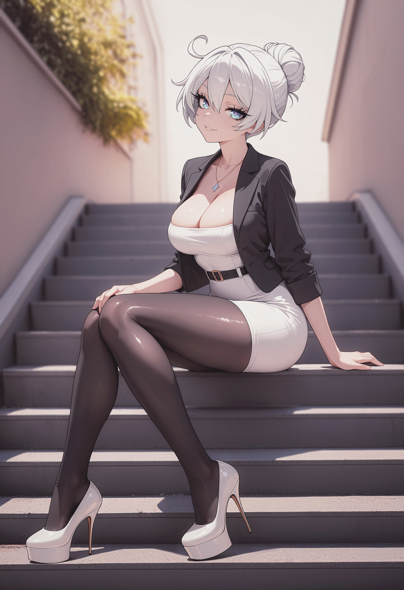 This is a pixiv picture whose title is Kiana Business Casual.