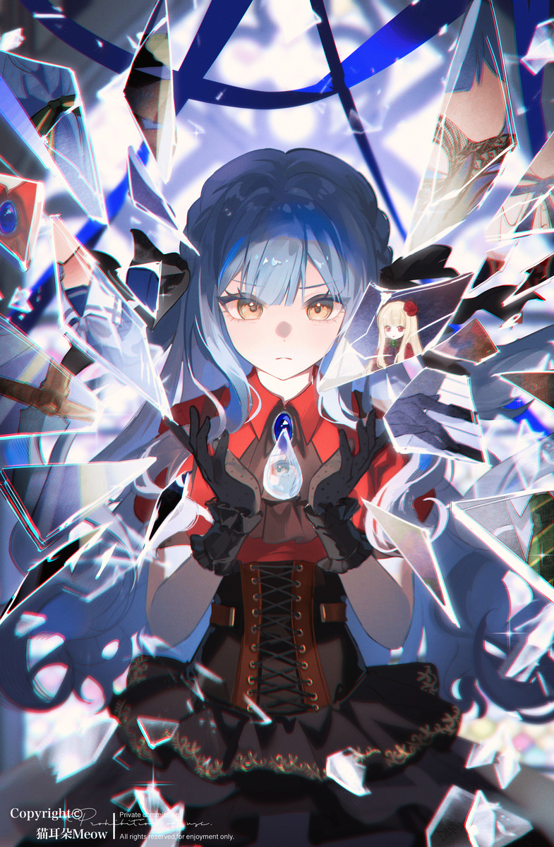 This is a pixiv picture whose title is 她的人生碎片.