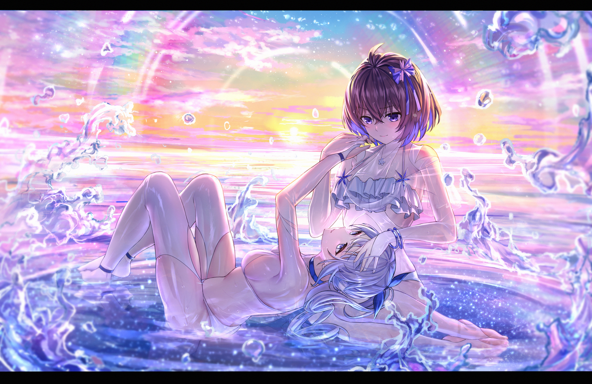 This is a pixiv picture whose title is 虹.