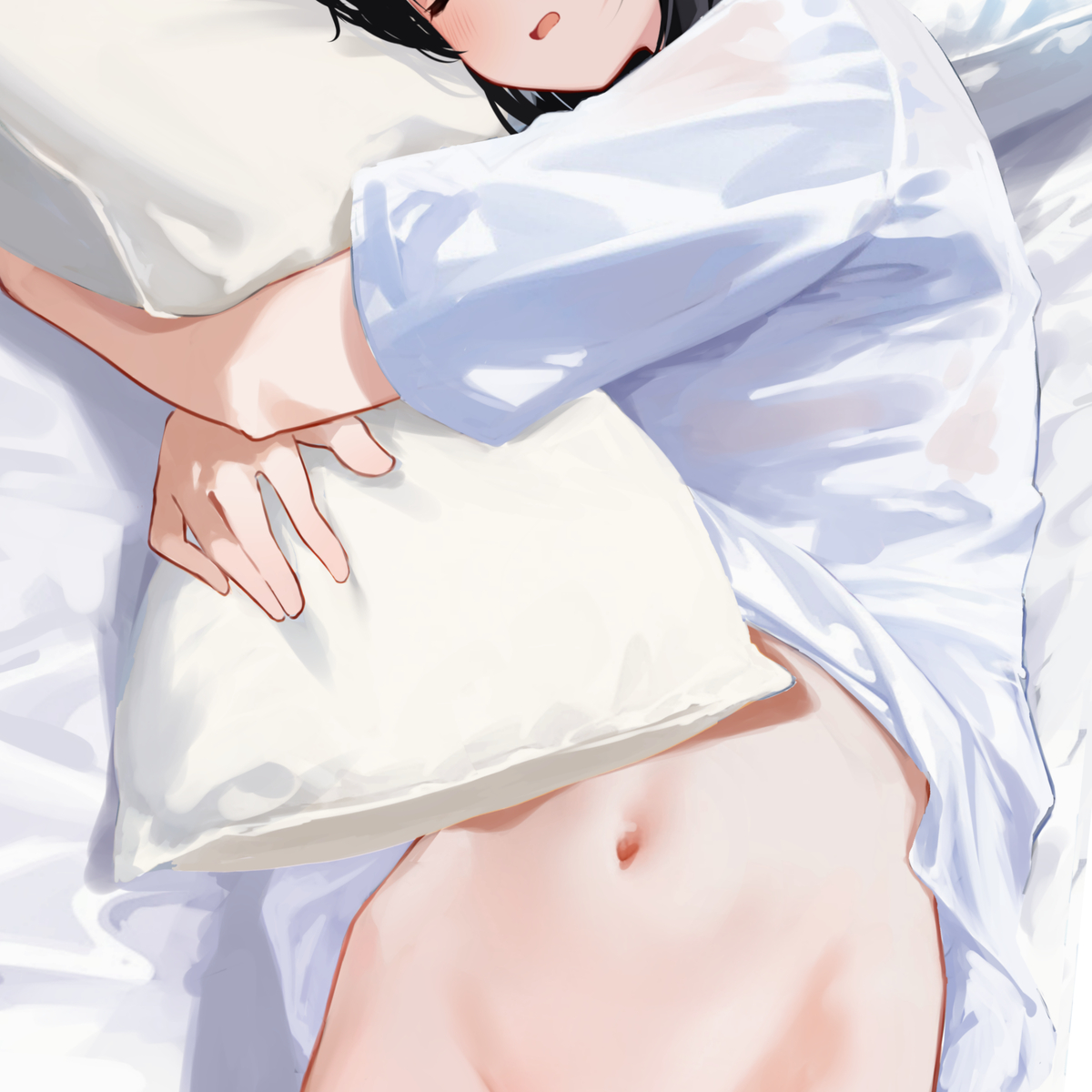 This is a pixiv picture whose title is お昼寝ぽんぽん.