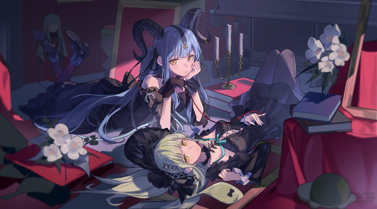 This is a pixiv picture whose title is 祥子与睦的轮舞.