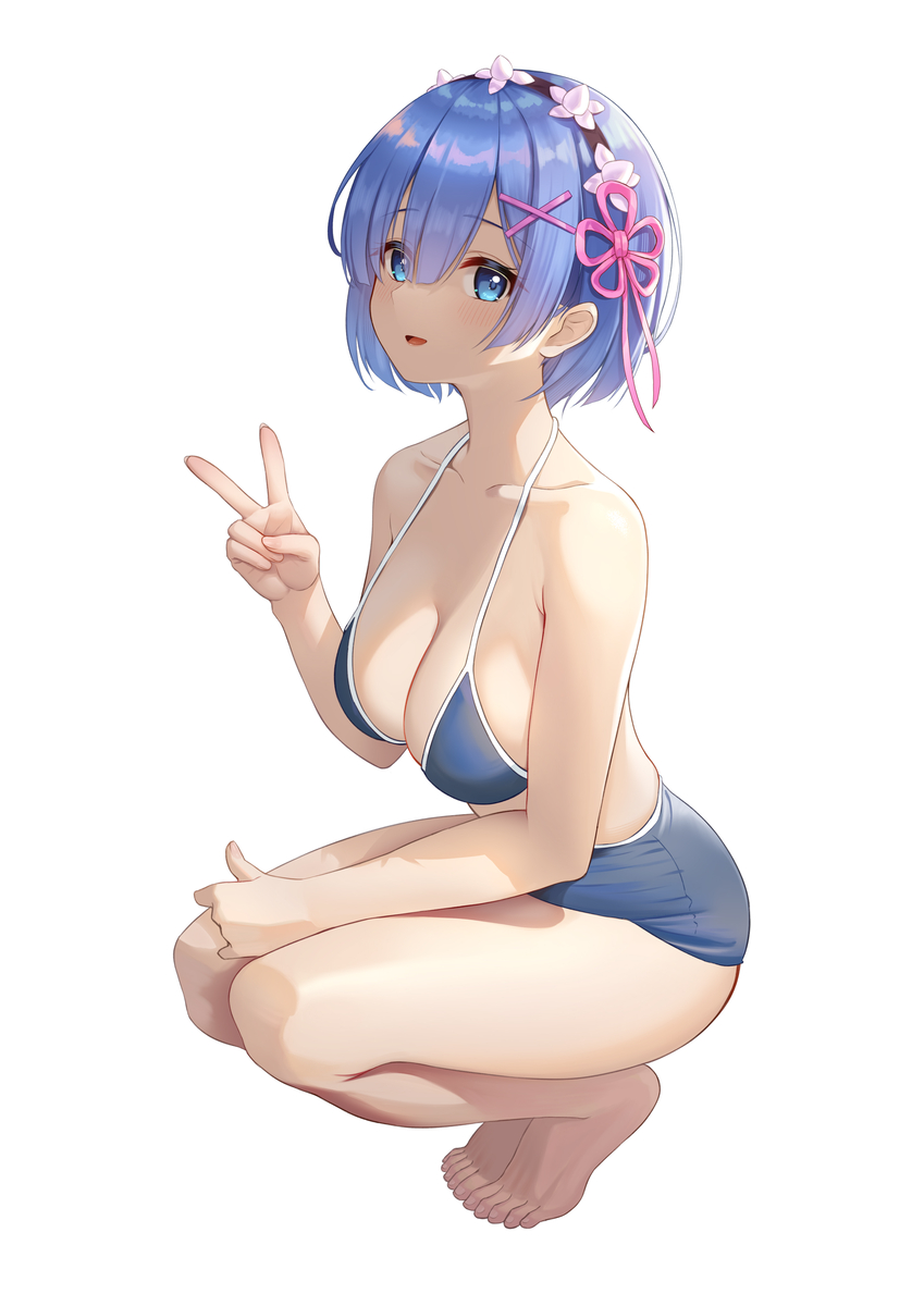 This is a pixiv picture whose title is 習作-レム.