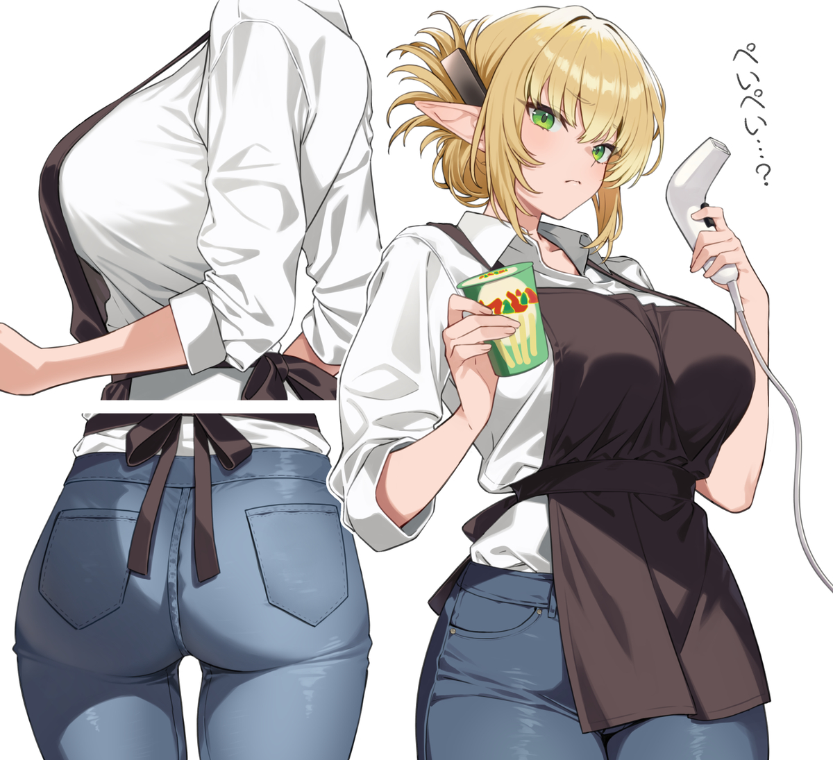 This is a pixiv picture whose title is バイトのエルフ.