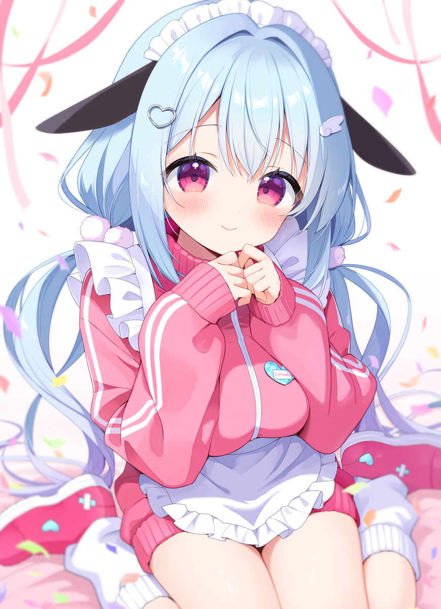 This is a pixiv picture whose title is ジャージメイドクロエ🐰.