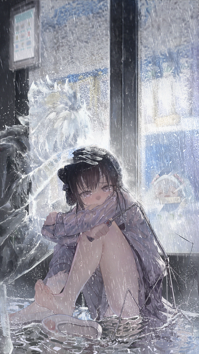 This is a pixiv picture whose title is 没有良的雨夜.