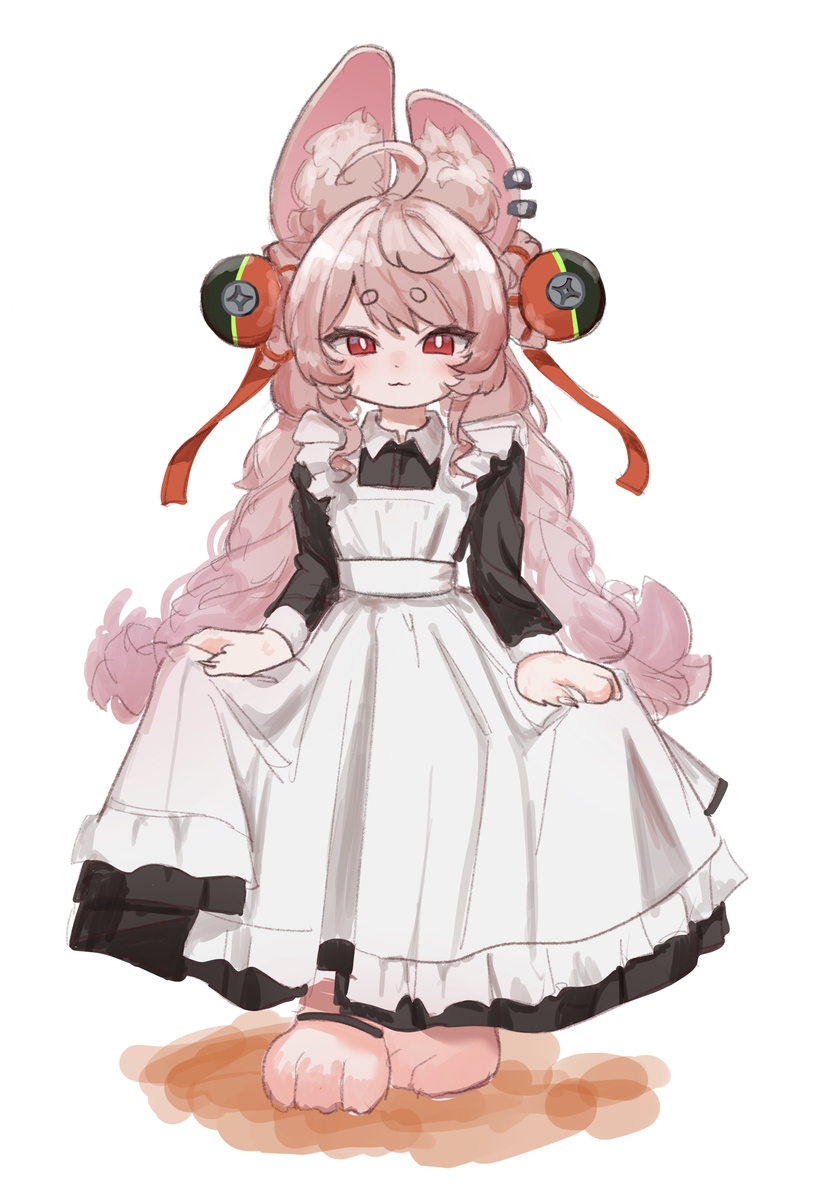 This is a pixiv picture whose title is メイド照.