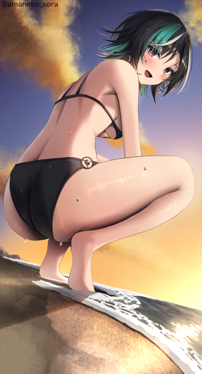 This is a pixiv picture whose title is 水着千速ちゃん.