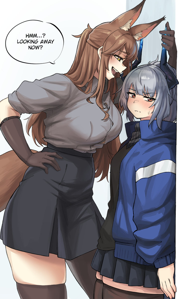 This is a pixiv picture whose title is Frankarm Kabedon.