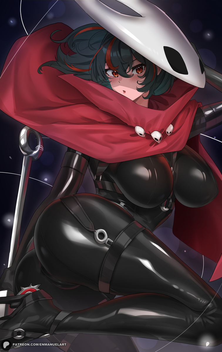 This is a pixiv picture whose title is Hornet but its Zhu Yuan.