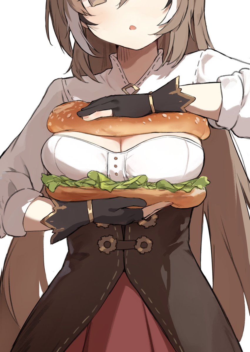 This is a pixiv picture whose title is 🍔.