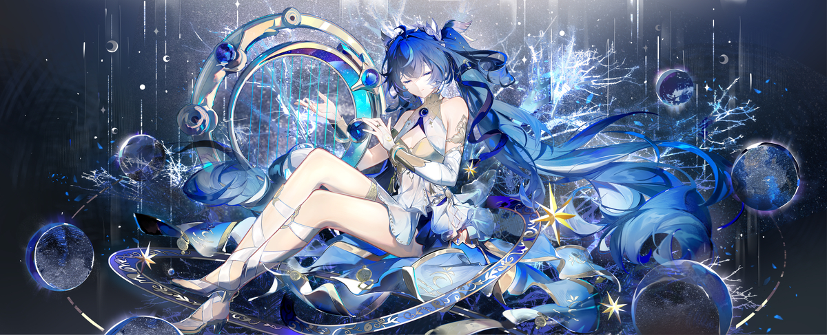 This is a pixiv picture whose title is 🌙.