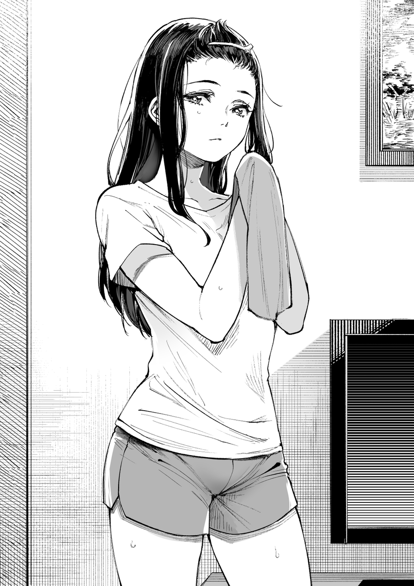 This is a pixiv picture whose title is ドリアンショー回の大の字で寝ているキマリを冷めた目で見ている結月.