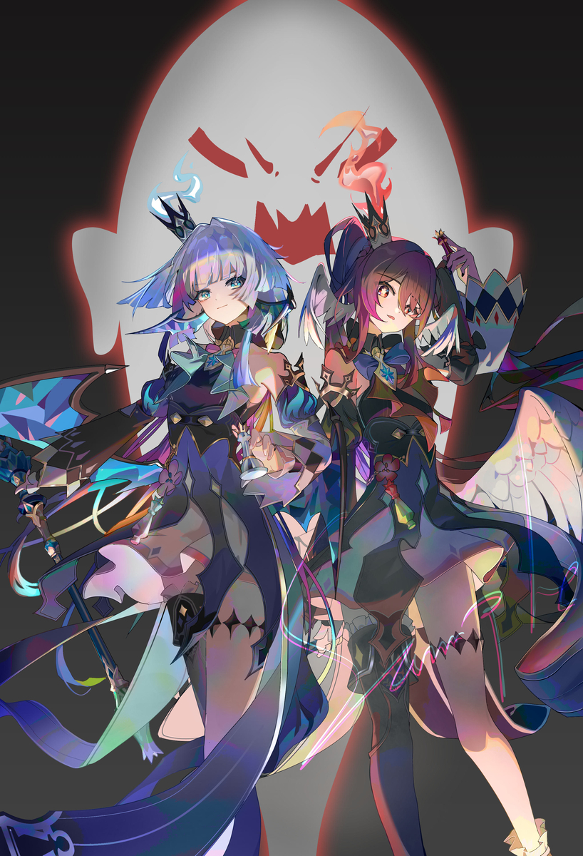 This is a pixiv picture whose title is HuTao&Cerydra.