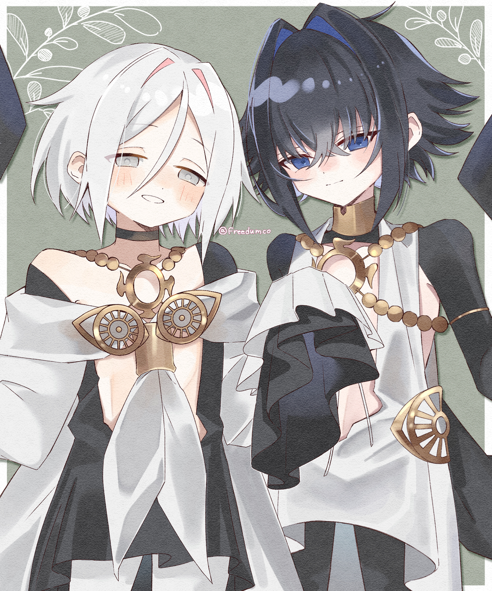 This is a pixiv picture whose title is ドーヴとレイヴン.