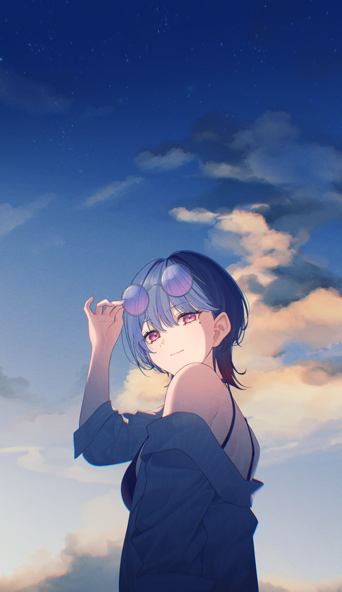 This is a pixiv picture whose title is Sunglasses.