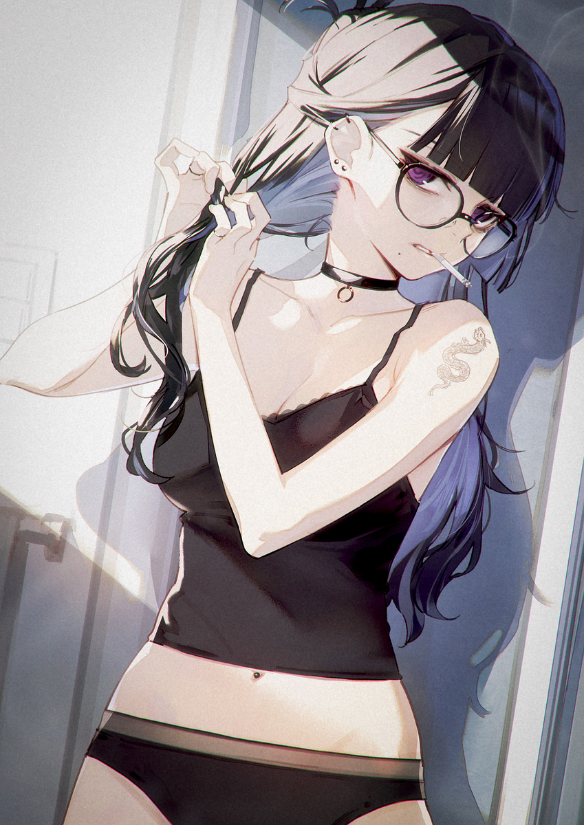 This is a pixiv picture whose title is 病んデレ巫女さん.